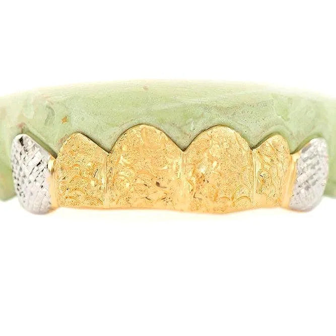 JDTK-3002G-Deep Cut Grill with Diamond Dust and Cuts Grillz - Johnny Dang & Co