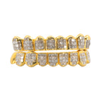 14k Flawless Princess Cut Diamond Invisible Set Grillz - Johnny Dang & Co