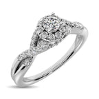 Diamond 1/2 ct tw Round Cut Engagement/ Promise Ring - Johnny Dang & Co