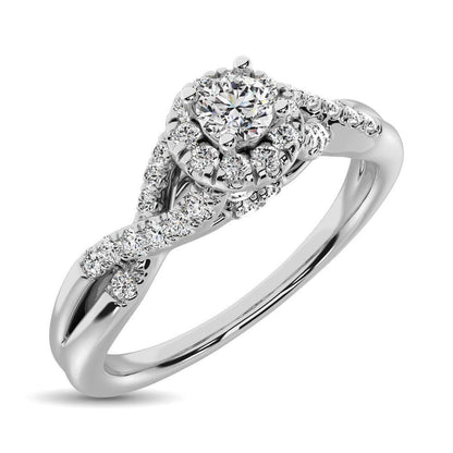 Diamond 1/2 ct tw Round Cut Engagement/ Promise Ring - Johnny Dang & Co