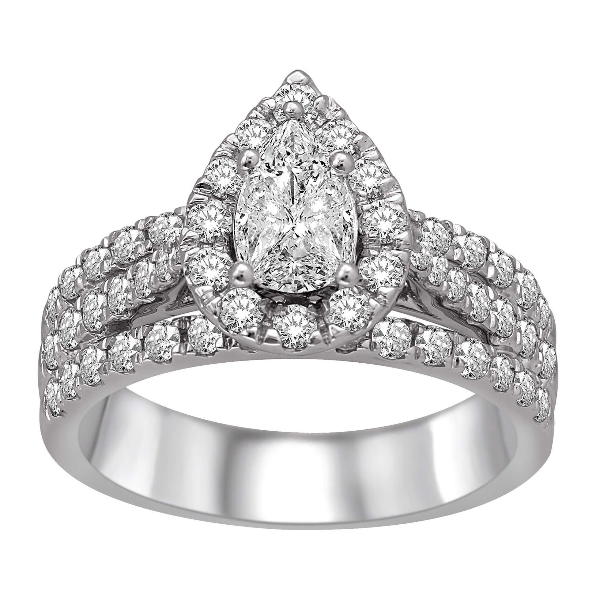 Lovecuts 14K Gold 1 1/2 Ct.Tw. Diamond Custom Engagement Ring - Johnny Dang & Co