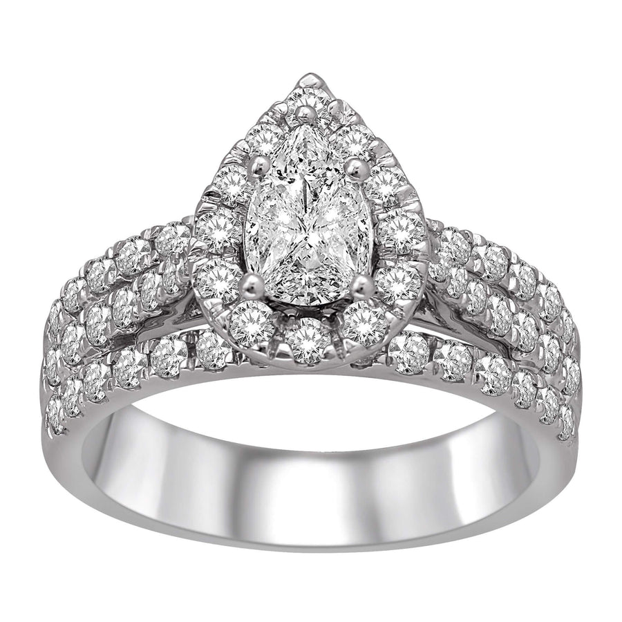 Lovecuts 14K Gold 1 1/2 Ct.Tw. Diamond Custom Engagement Ring