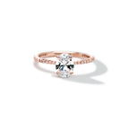 Solitaire Pave Engagement Ring