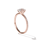 Solitaire Pave Engagement Ring