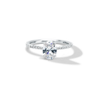 Solitaire Pave Engagement Ring