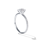 Solitaire Pave Engagement Ring