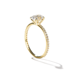 Solitaire Pave Engagement Ring
