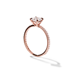 Solitaire Pave Engagement Ring