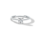 Solitaire Pave Engagement Ring