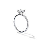 Solitaire Pave Engagement Ring