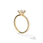 Solitaire Pave Engagement Ring