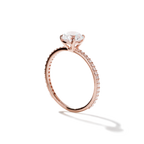Solitaire Pave Engagement Ring
