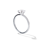 Solitaire Pave Engagement Ring