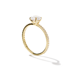 Solitaire Pave Engagement Ring