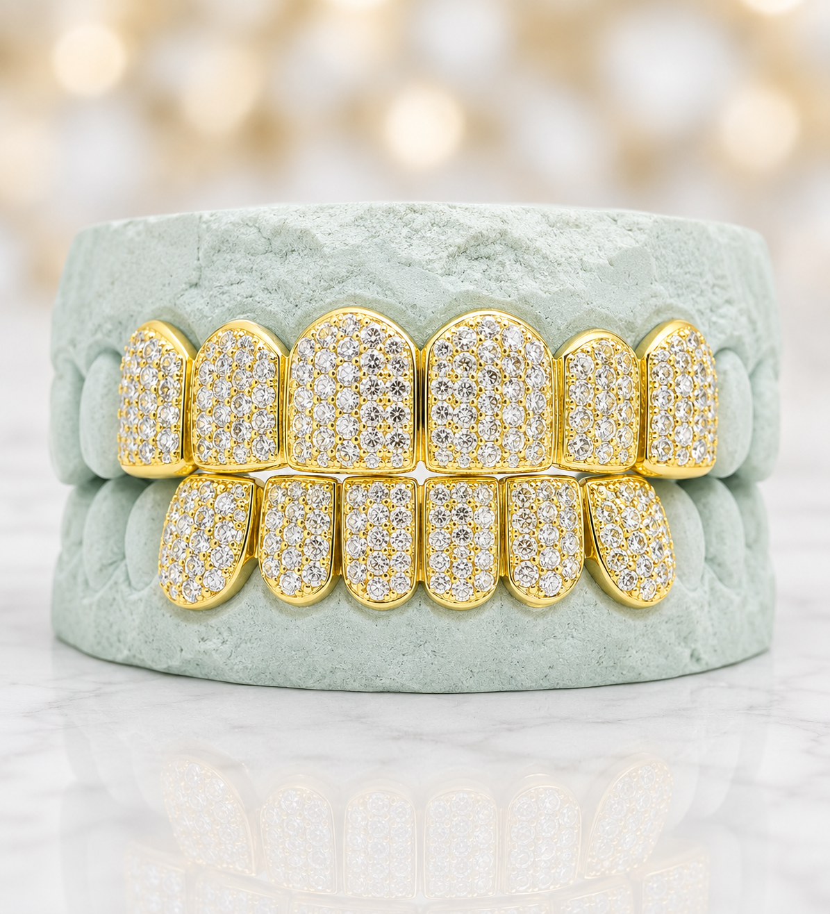 JDTK-S151806-2-NEW -18K Individual Diamond Prong Set Permanent Teeth