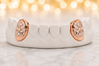 JDTK-S2530060 2 Gold Fang Teeth with Diamonds
