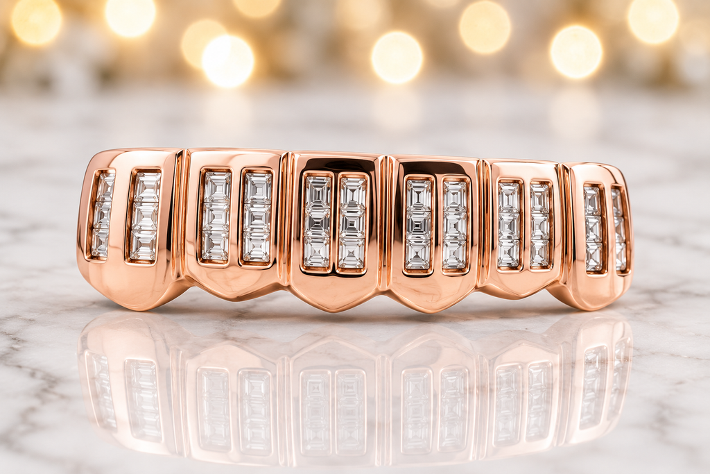 JDTK-C117C-2 Row Channel Set Diamond Grillz