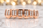 JDTK-C117C-2 Row Channel Set Diamond Grillz