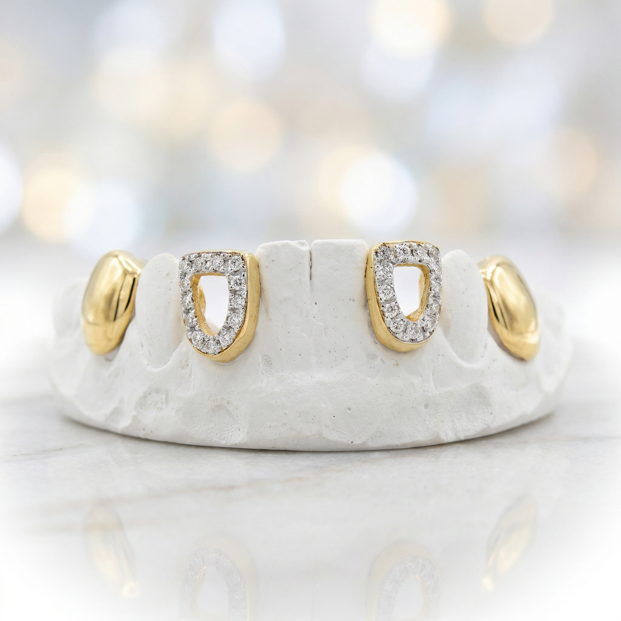 JDG1001- OPEN FACE AND SOLID TEETH PULLOUT GRILLZ