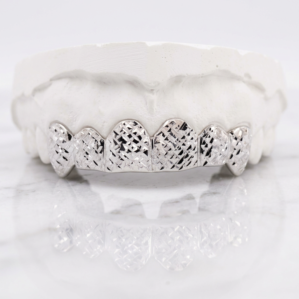 JDWR-6093- Custom 6 Teeth High Polish Diamond Cut Grill