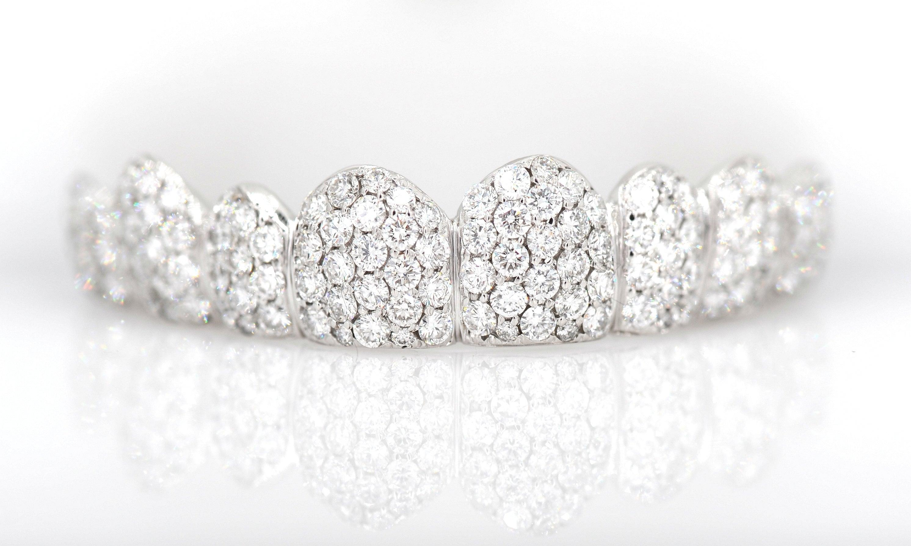 Large Diamond Cluster Big Boy Honeycomb Grillz - Johnny Dang & Co