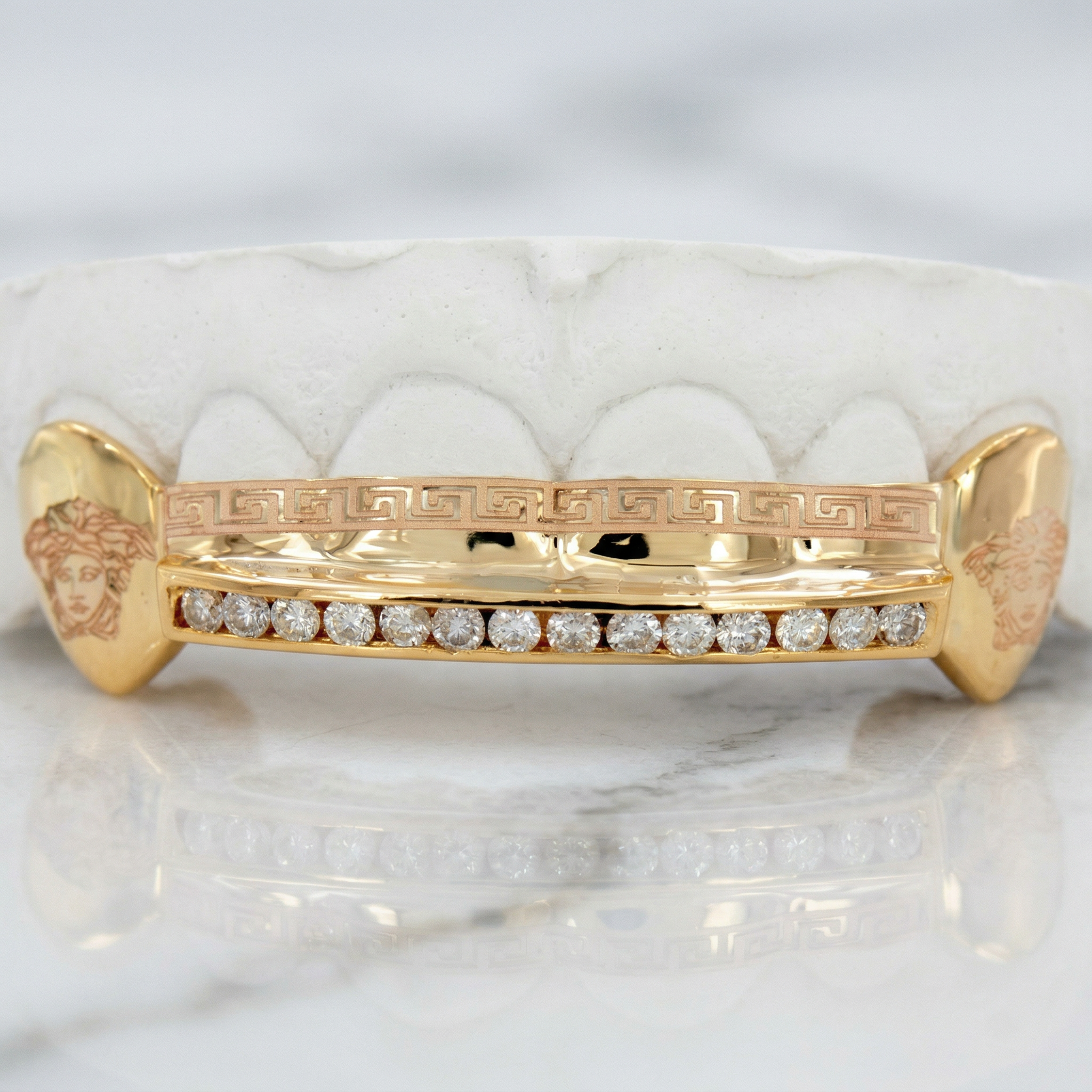 JDTK-Goldteeth C5032 Single Row Channel Set Engraved grill