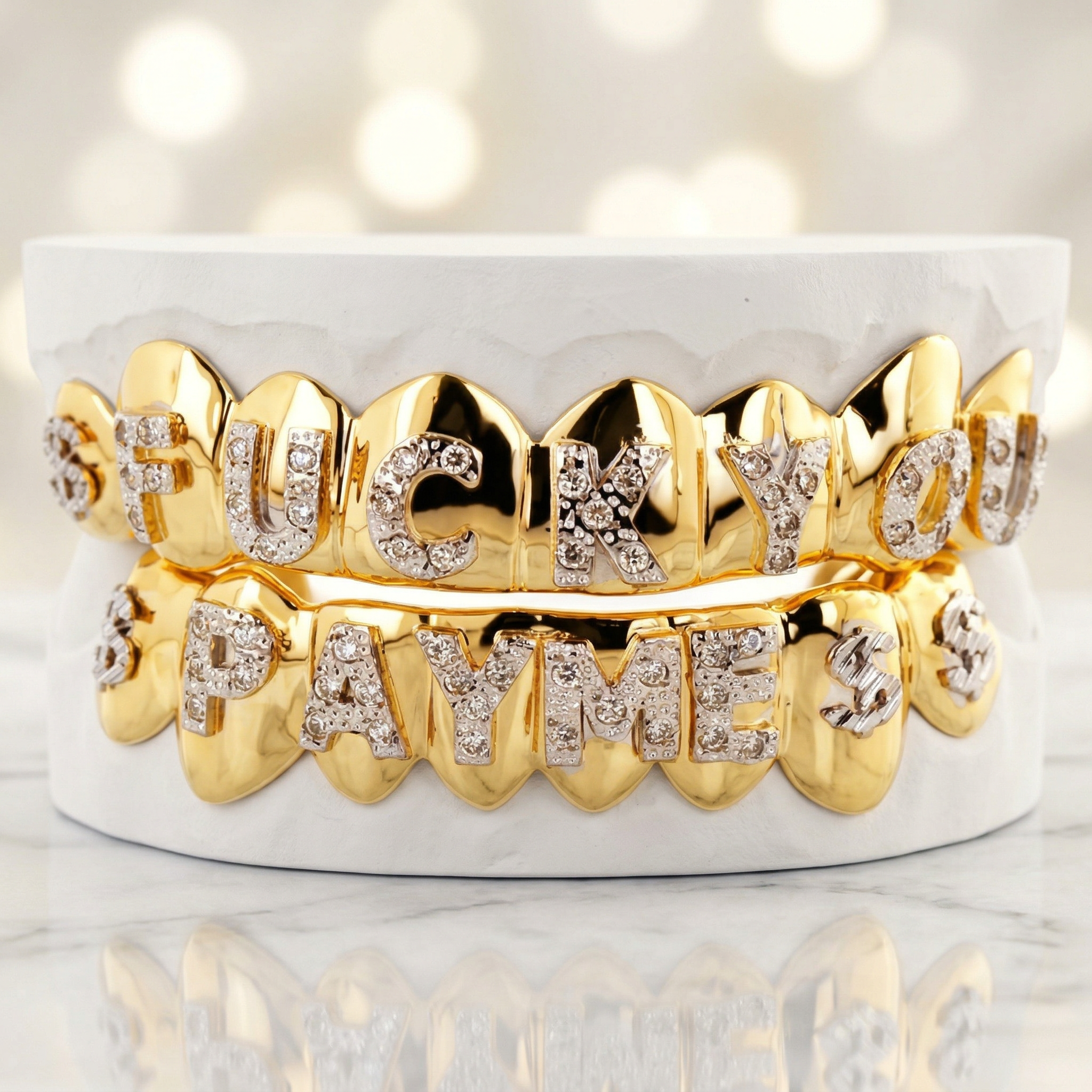 JDTK-TVJ-1563-1 Custom Diamond Pave Set Grill