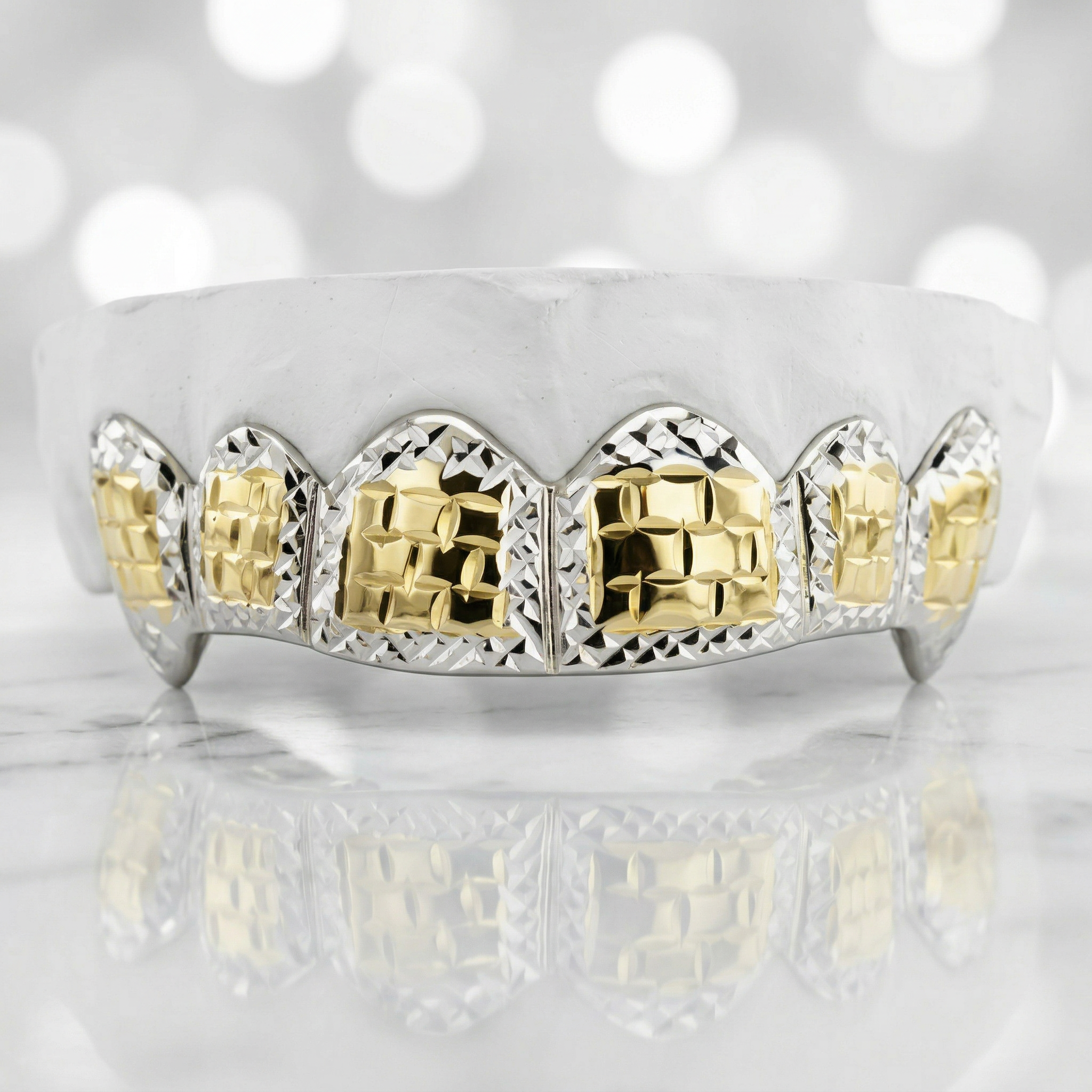 JDTK5-BRICKS- 6 Teeth Solid Diamond Cut Grill