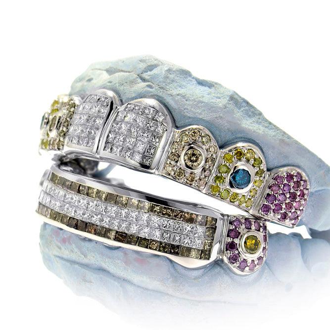 JDTK-G80- Hybrid Invisible & Prong Set Diamond Grill - Johnny Dang & Co