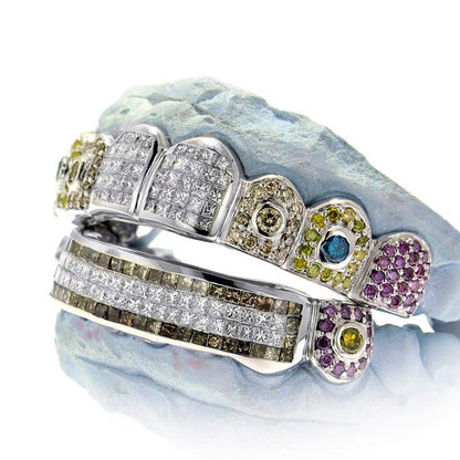 JDTK-G80- Hybrid Invisible & Prong Set Diamond Grill - Johnny Dang & Co