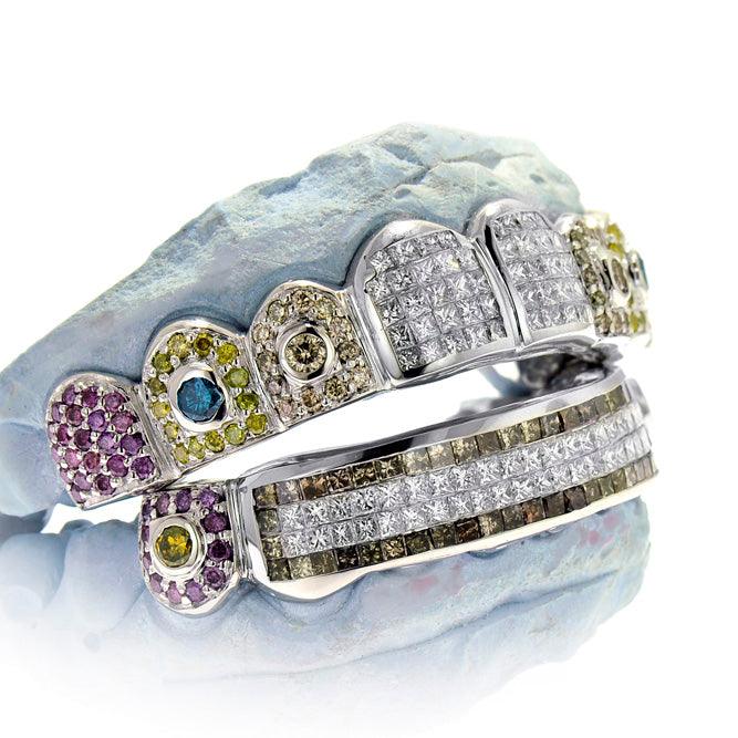 JDTK-G80- Hybrid Invisible & Prong Set Diamond Grill - Johnny Dang & Co