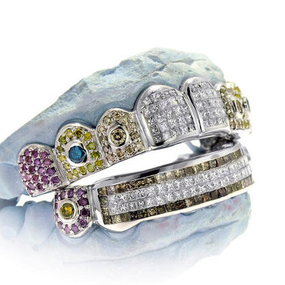 JDTK-G80- Hybrid Invisible & Prong Set Diamond Grill - Johnny Dang & Co