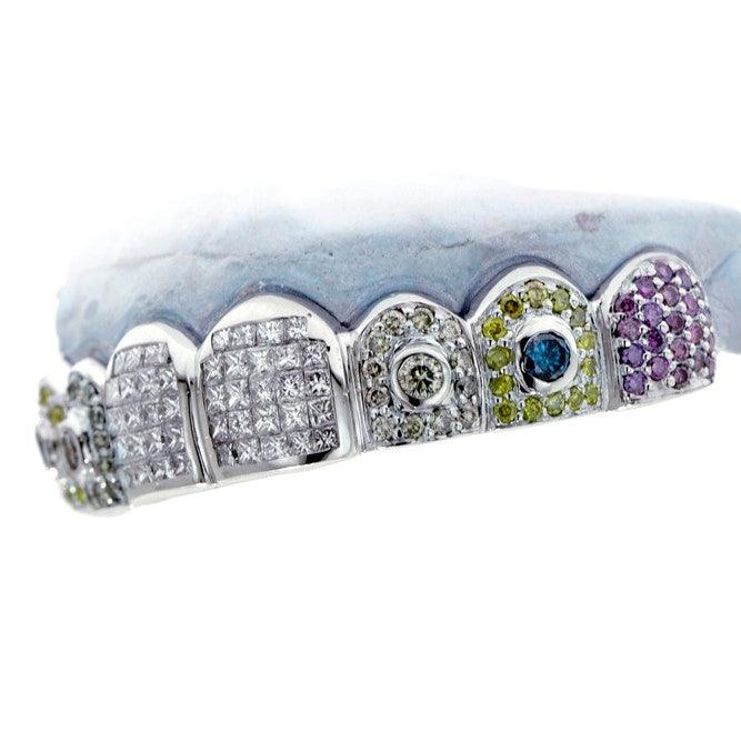 JDTK-G80- Hybrid Invisible & Prong Set Diamond Grill - Johnny Dang & Co