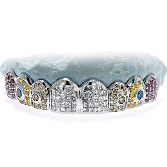 JDTK-G80- Hybrid Invisible & Prong Set Diamond Grill - Johnny Dang & Co