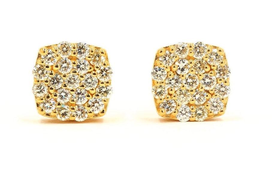 JDTK-F83464- Custom Cluster Earrings with 0.9CT Diamonds - Johnny Dang & Co