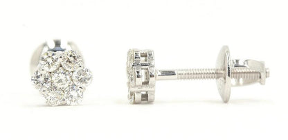JDTK-F81638- Cluster/Flower 0.50cttw Diamond Earrings - Johnny Dang & Co
