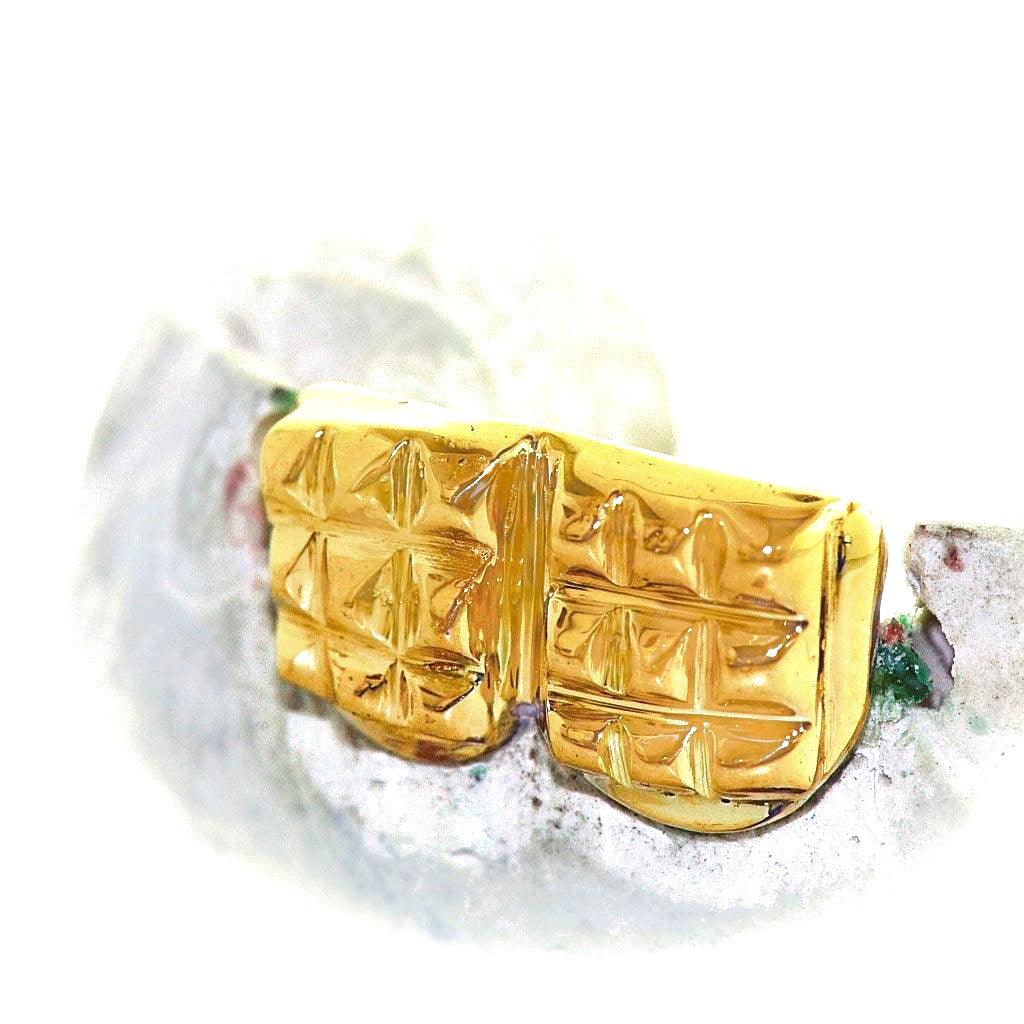JDG3-WAFFLE HOUSE 2 Gold Teeth with Waffle Cuts - Johnny Dang & Co