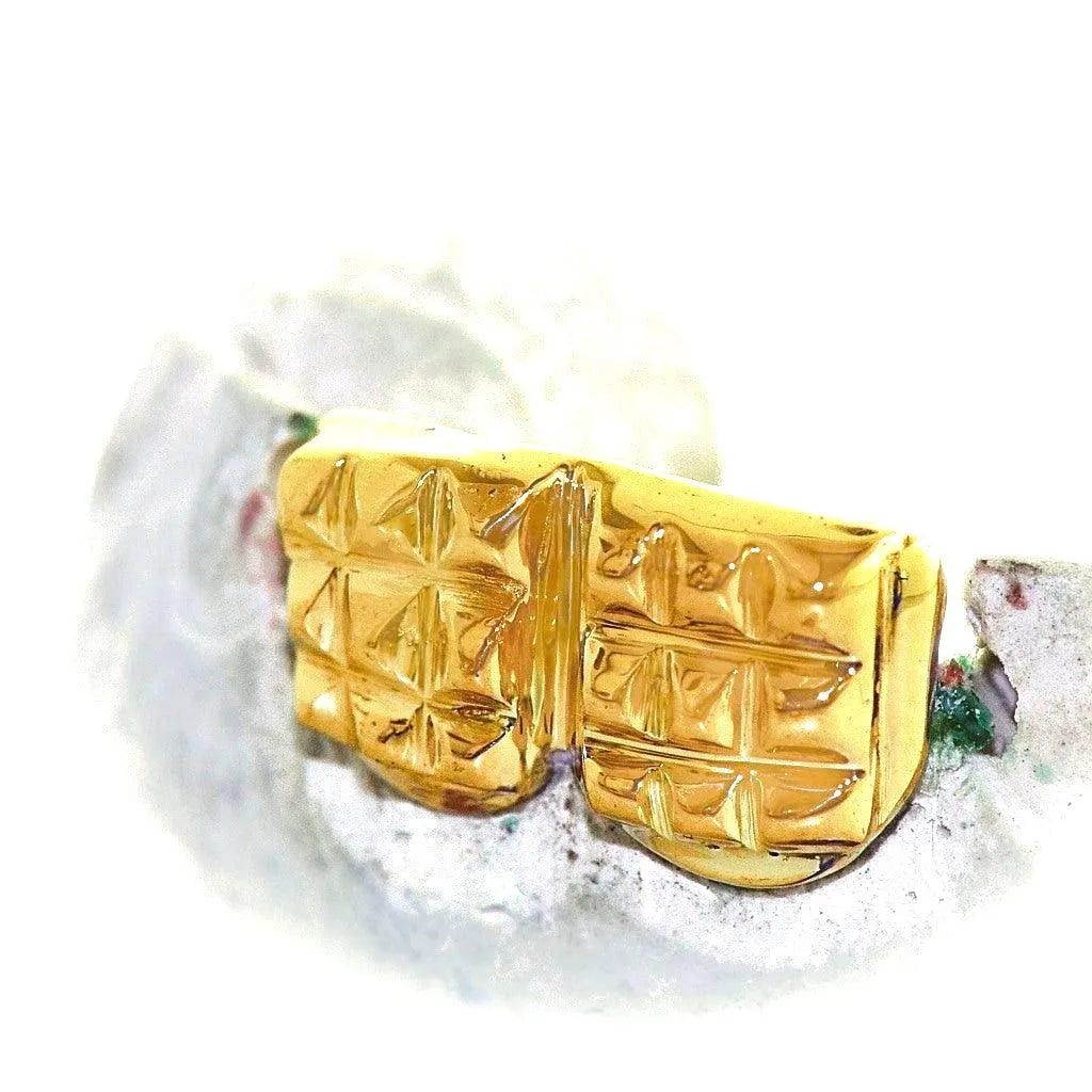 JDG3-WAFFLE HOUSE 2 Gold Teeth with Waffle Cuts - Johnny Dang & Co
