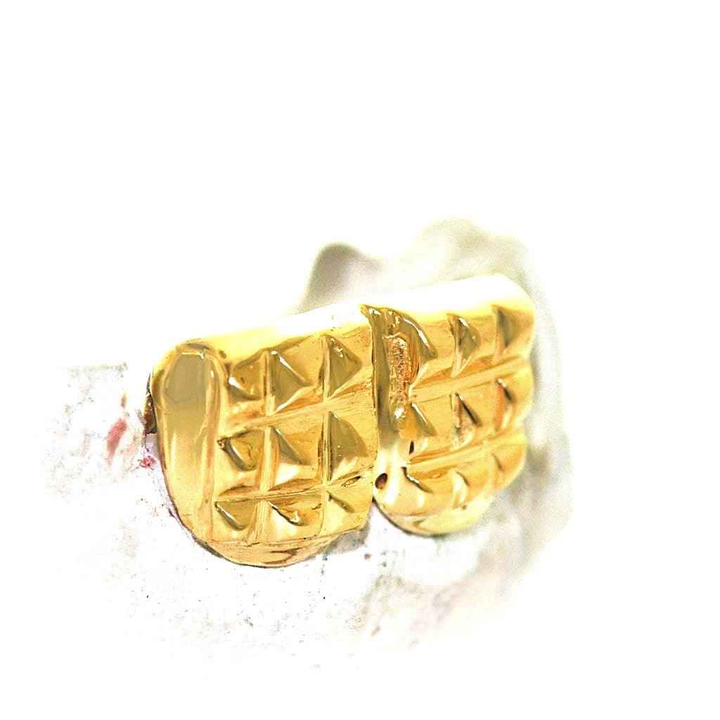 JDG3-WAFFLE HOUSE 2 Gold Teeth with Waffle Cuts - Johnny Dang & Co