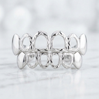 Open Face with Diamond Cut and White Gold Rhodium