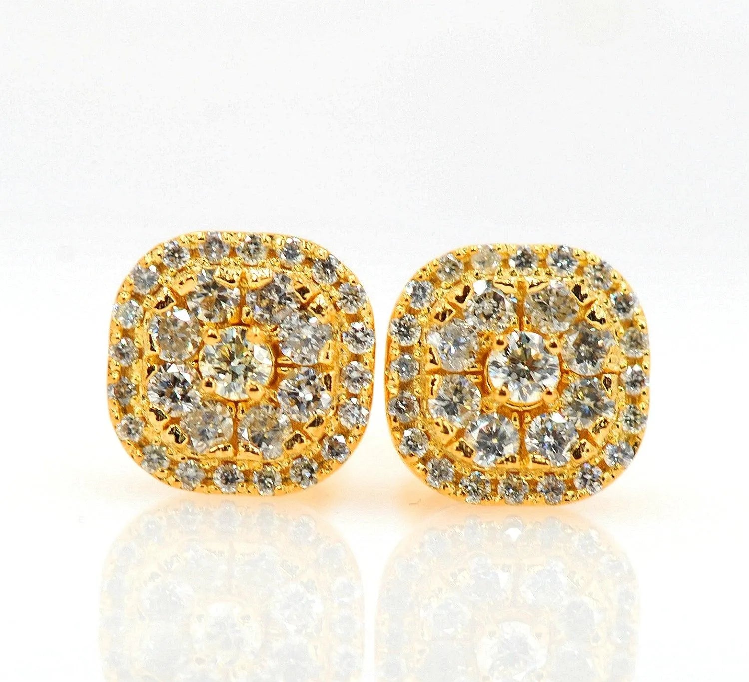 0.8cttw Cluster Diamond Earrings - Johnny Dang & Co