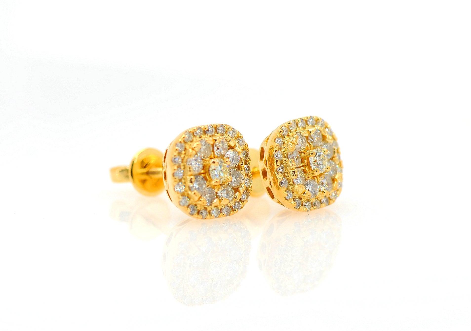 0.8cttw Cluster Diamond Earrings - Johnny Dang & Co