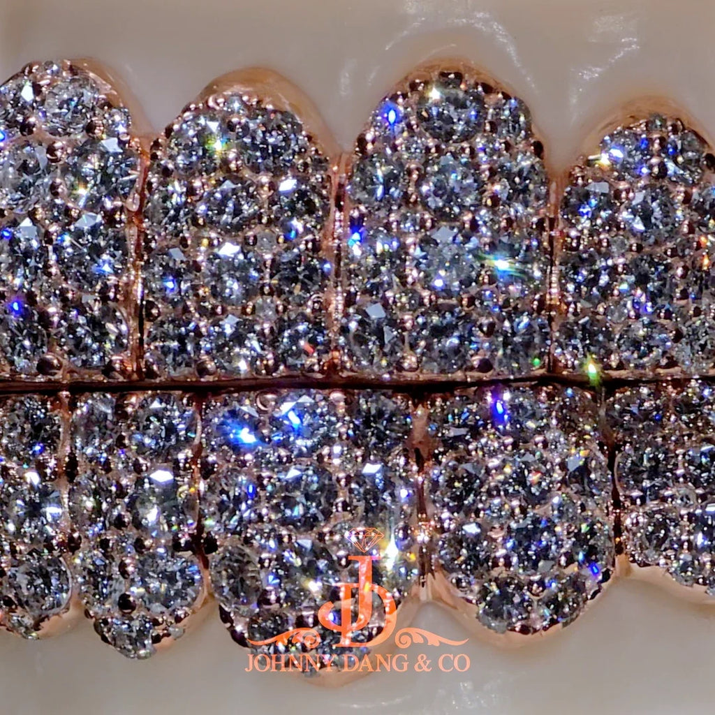 JDWR-2026-2-Flawless "10pt Ghost" Set Grillz Rose Gold (PULL OUT)