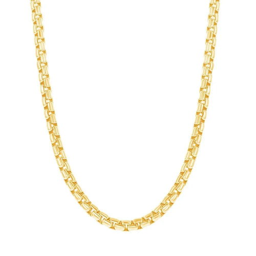 10K Yellow Gold 2.5mm Venetian Round Box Chain 18", 20", 22", 24" - Johnny Dang & Co