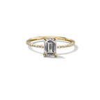 Solitaire Pave Engagement Ring
