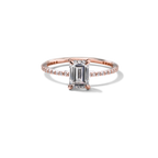 Solitaire Pave Engagement Ring