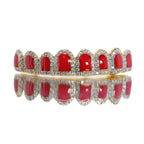 Red Enamel Diamond Grillz - Johnny Dang & Co