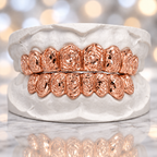 JDWR-3009- 16 Teeth Rose Cuts & Diamond Dust  Grillz