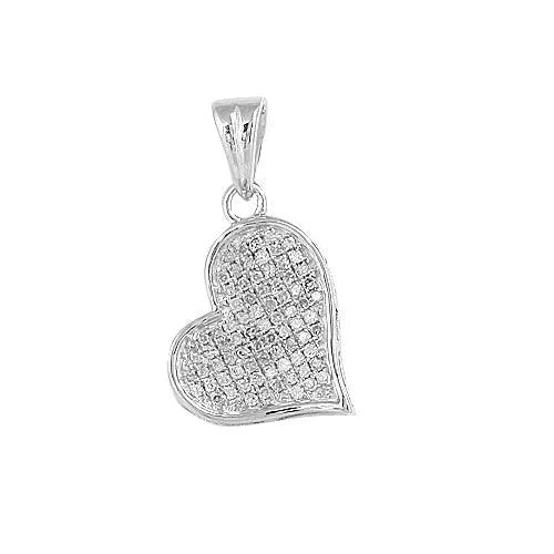 YS 0.25CTW DIAMOND HEART PENDANT - Johnny Dang & Co