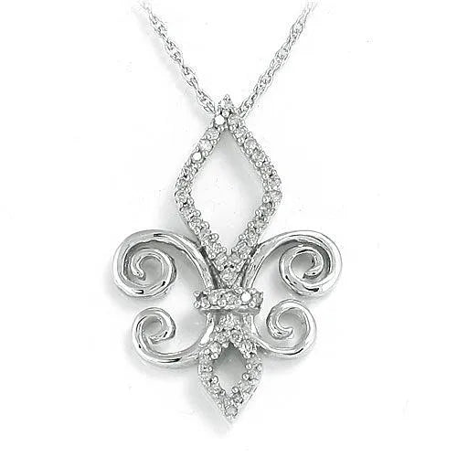SS 0.20CTW DIAMOND FANCY PENDANT - Johnny Dang & Co